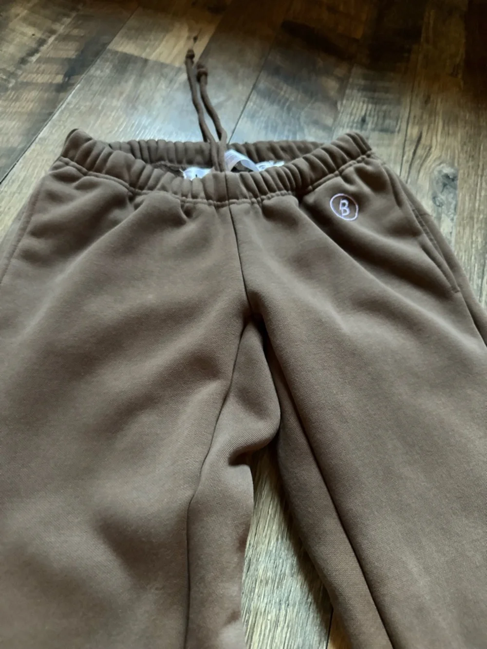 Body by Raven Tracy Brown Sweat Pants with Purple 'BODY' Graphic - Picture 3 of 7